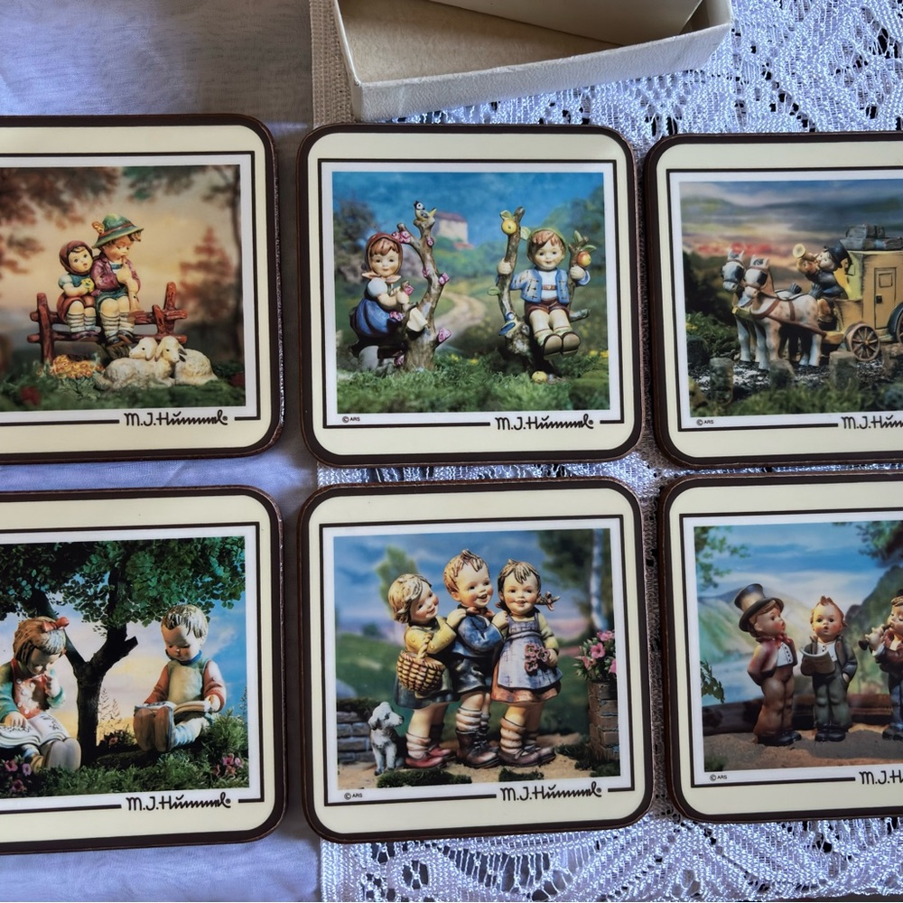 NWB Vintage Hummel Decorative Coasters Set